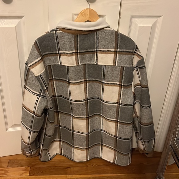 Gray/White/Brown jacket - Picture 2 of 2